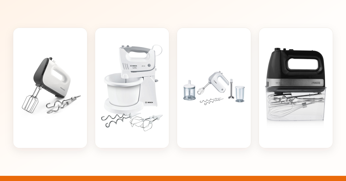 Beste handmixer van 2026: 5 handmixers vergeleken op vermogen en kloppers