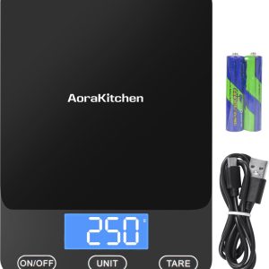 AoraKitchen: precieze USB-oplaadbare keukenweegschaal
