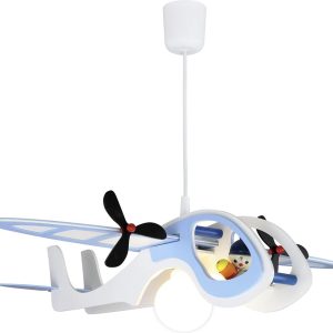 Elobra blauwe vliegtuiglamp — perfecte kinderlamp voor de jongenskamer