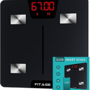 FITAGE Weegschaal Personenweegschaal Digitaal review met app