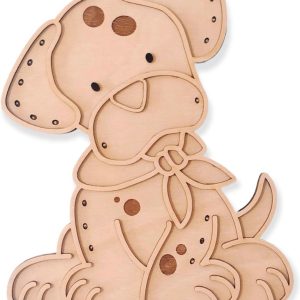 Houten kinderlamp — schattig en direct klaar voor gebruik (CR2032 incl.)