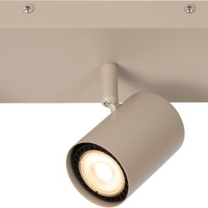 Lucide JASPER Taupe — Strakke 3‑licht plafondspot