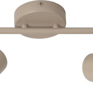 Lucide JOA Taupe — Strakke 2xGU10 plafondspot