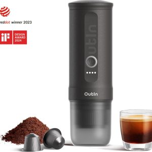 OutIn Nano draagbare elektrische espressomachine test voor reizen