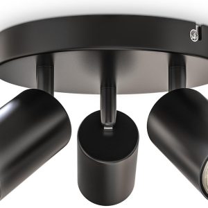 Review: B.K.LICHT 3‑punts draaibare zwarte plafondspot (GU10)