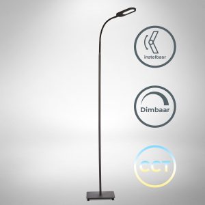 Review: B.K.Licht CCT Vloerlamp — dimbaar, flexibel en strak zwart
