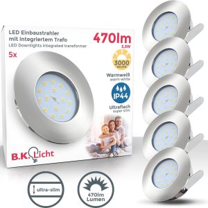 Review: B.K.Licht dimbare LED inbouwspots 5x (IP44)