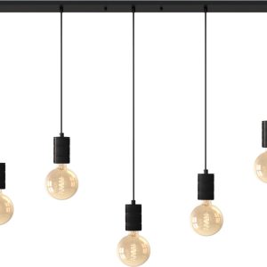 Review: Calex Retro 5‑lampen Hanglamp — Industrieel & Zwart