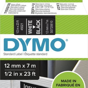 Review: DYMO D1 12 mm zwarte labels met witte tekst