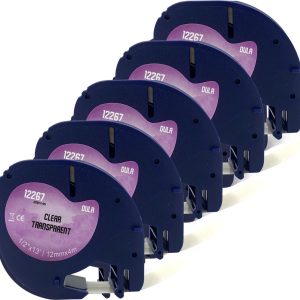 Review: Dymo LetraTag 12267 — 12mm Zwart op Transparant (5 stuks)