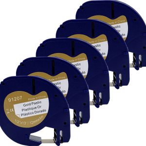 Review: Dymo LetraTag 91207 — Zwart op Goud, 12mm (5 stuks)