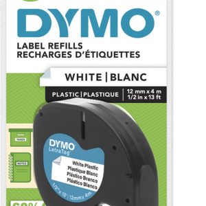 Review: DYMO LetraTag originele 12 mm etiketten — zwart op wit