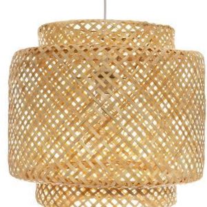 Review: Handgeweven Gevlochten Bamboe Hanglamp Ø40 — Boho-sfeer