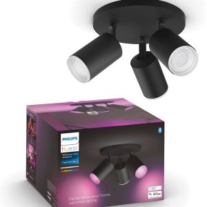 Review: Philips Hue Fugato 3‑spots (zwart) — wit en gekleurd licht