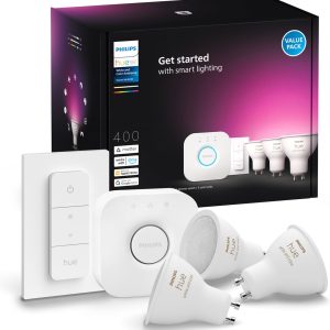 Review: Philips Hue GU10 Starterkit — 3 lampen & dimmer (wit en kleur)