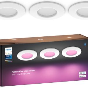 Review: Philips Hue inbouwspot dun — 3× Ø90mm, wit en gekleurd licht