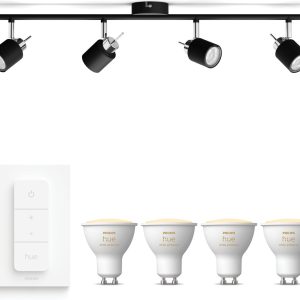 Review: Philips Hue Meranti Opbouwspot (Zwart) — 4-punts, Warm tot Koelwit + Dimmer