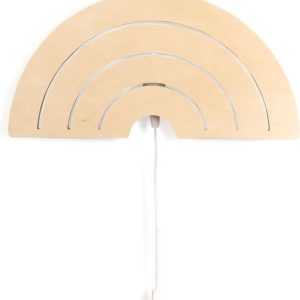 Title: Regenboog houten wandlamp — perfect voor de kinderkamer