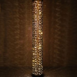TRIO TACO Vloerlamp — Zwart‑goud met sterreneffect