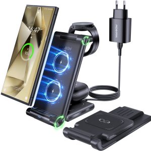 3-in-1 draadloze oplader voor Samsung S25-S20 review: snelladen