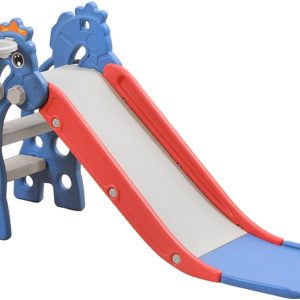 3-in-1 Kinder Glijbaan voor Binnen en Buiten – Met Basketbalmand, Geschikt voor Peuters, Blauw review: binnen- en buitenspeelplezier, peuterspeelgoed