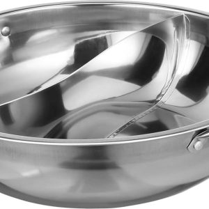 32cm Stainless Steel Chinese Brazier with Partition test hotpot