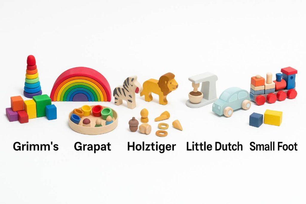 Vergelijking van populaire houten speelgoedmerken