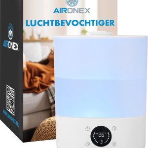 Aironex Luchtbevochtiger 3.5 Liter review: stil voor slaapkamer