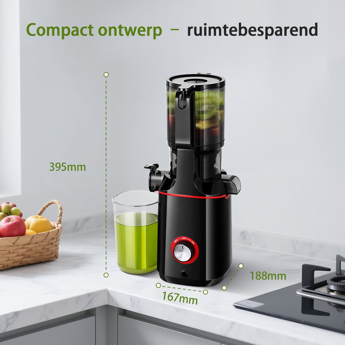 AMZCHEF Slowjuicer review: minder snijwerk (108 mm), koud persen