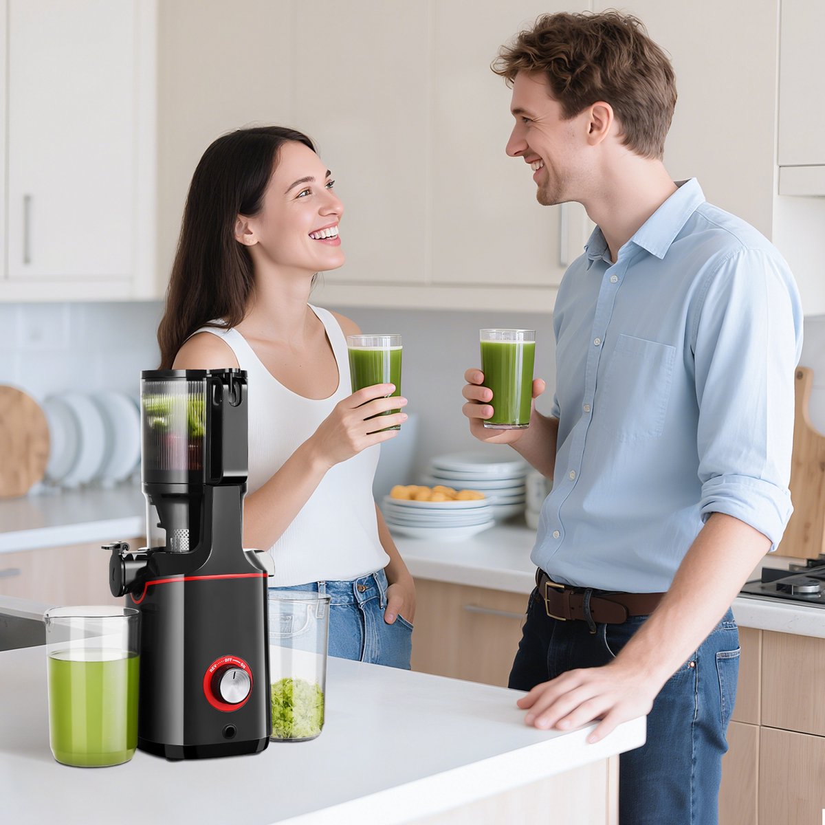 AMZCHEF Slowjuicer review: minder snijwerk (108 mm), koud persen