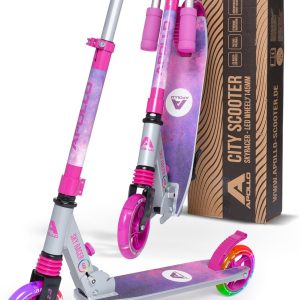Apollo LED-stadscooter met vering Scooter Skyracer test nachtzicht