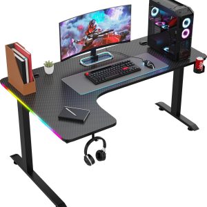 Avalo Gaming Bureau review: ruim L-vormig hoekbureau met LED