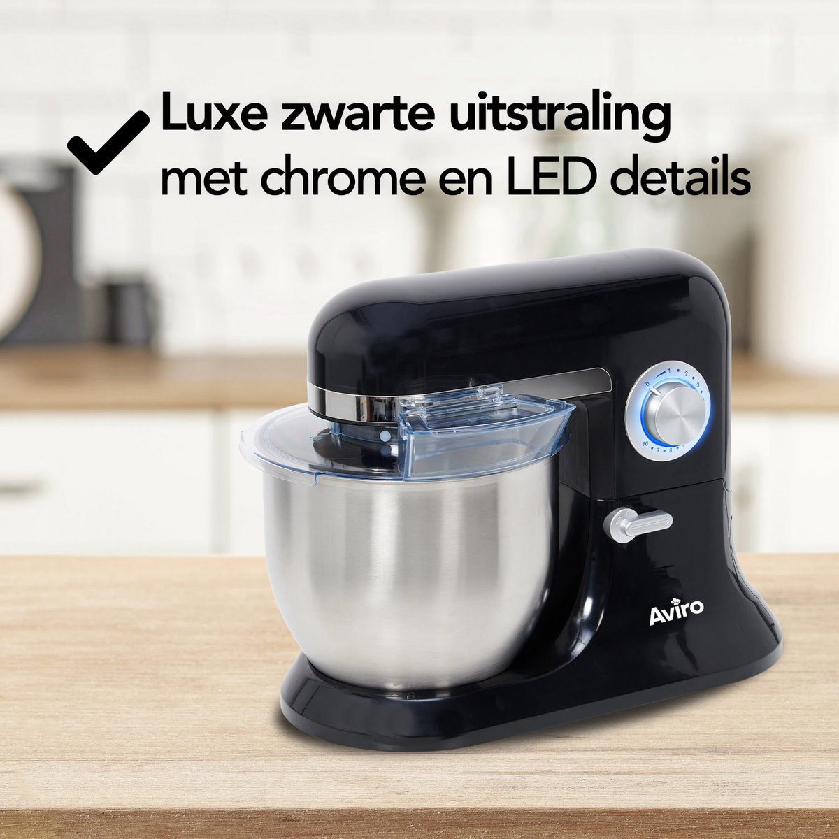 Aviro Keukenmachine review: 1600W vermogen, 6,5L voor zwaar deeg