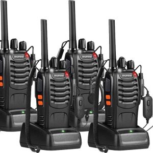 Baofeng 88E - Portofoon 4 Stuks - Walkie Talkie - Met Oortjes - 500mW - 5km Bereik - 446 Mhz review