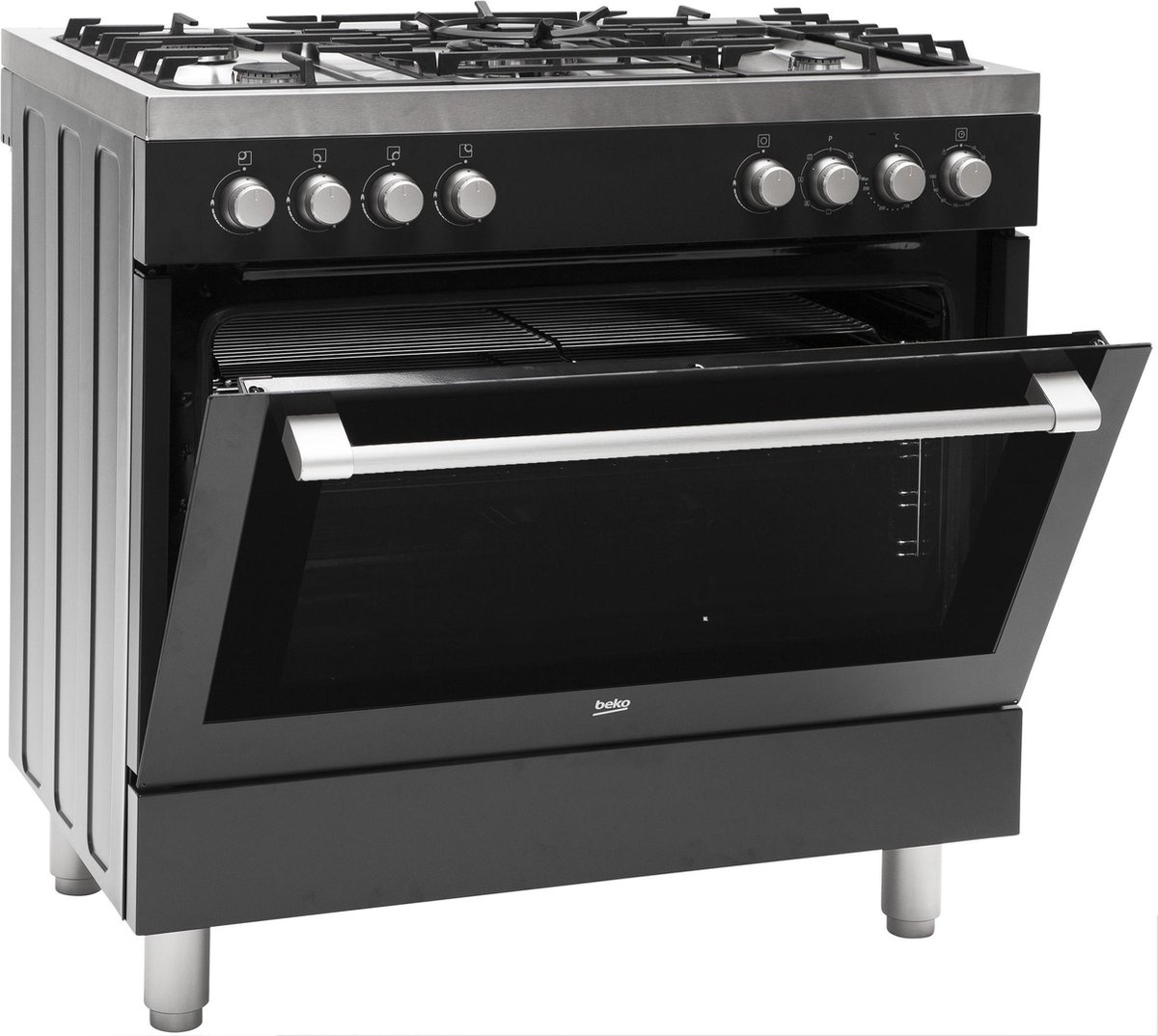 Beko GM15120DAPRNL - Gasfornuis - Zwart test snel warm kookplaat