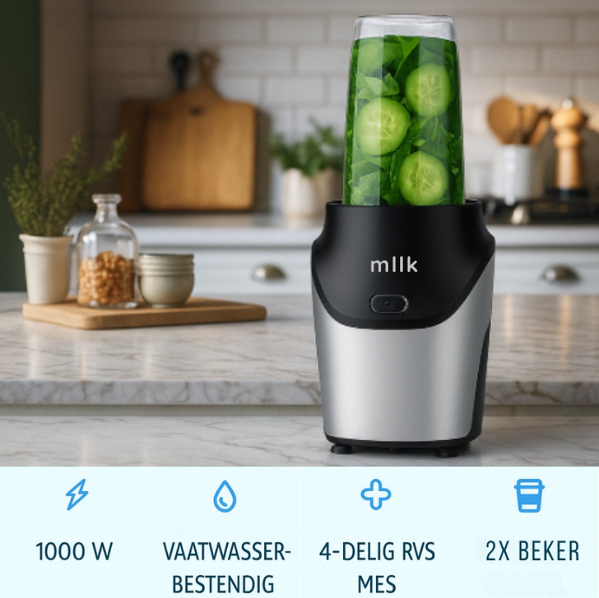 Blender To Go 1000 Watt Smoothie Maker 1 Liter test: ijs crushen