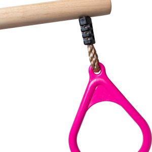 BOOST2 trapeze met Kunststof Ringen roze met PP-touwen test tuin