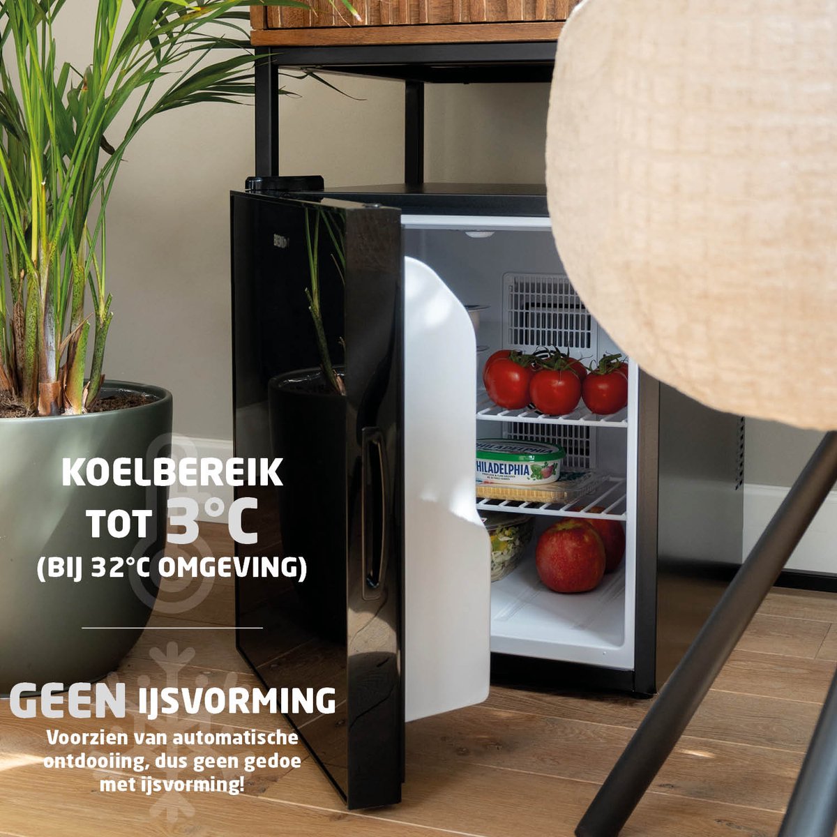 BREND BR-2240 review: 35 dB mini koelkast voor slaapkamer