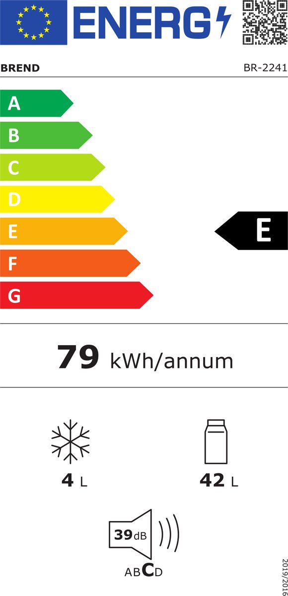 BREND BR-2241 Mini Koelkast met Vriesvak test: energiezuinig