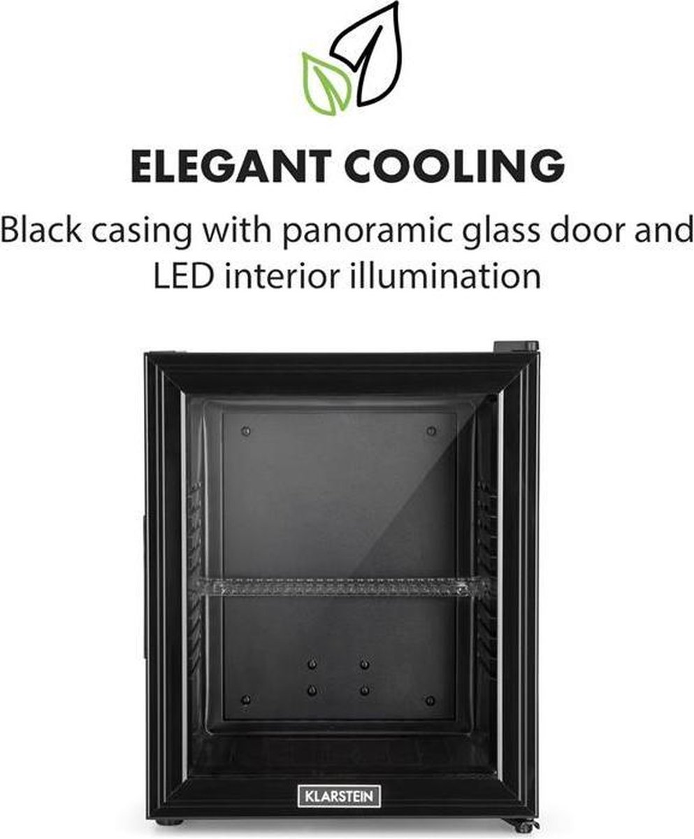 Brooklyn 24 mini-koelkast glazen deur led verlichting test zuinig
