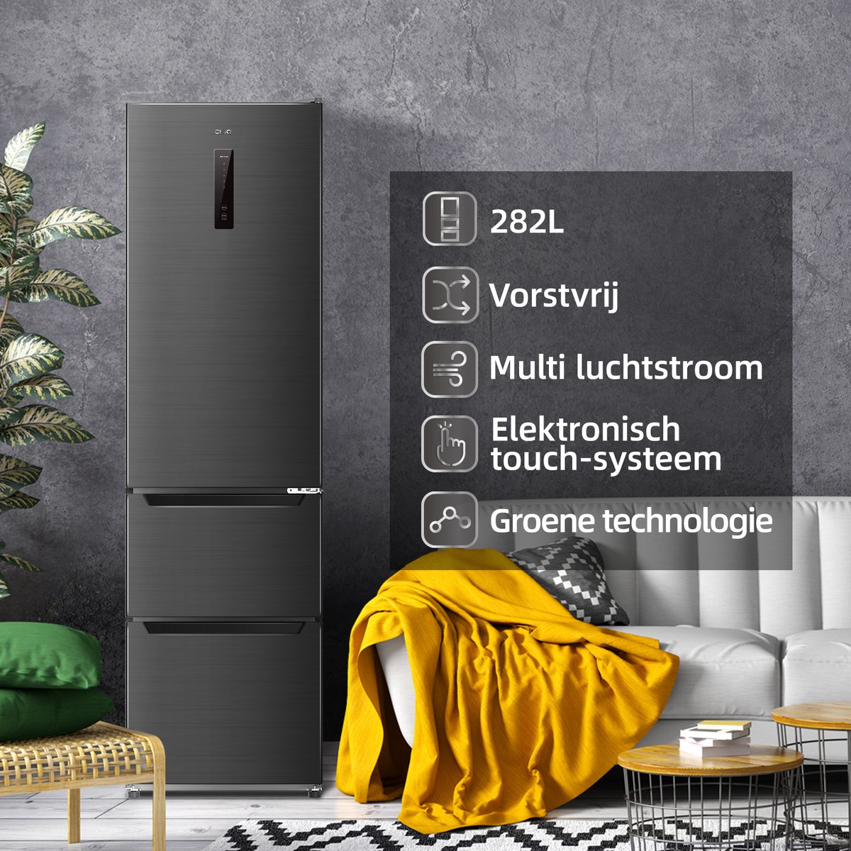 CHiQ CID282NEIBE review: stille 37 dB koel-vriescombinatie