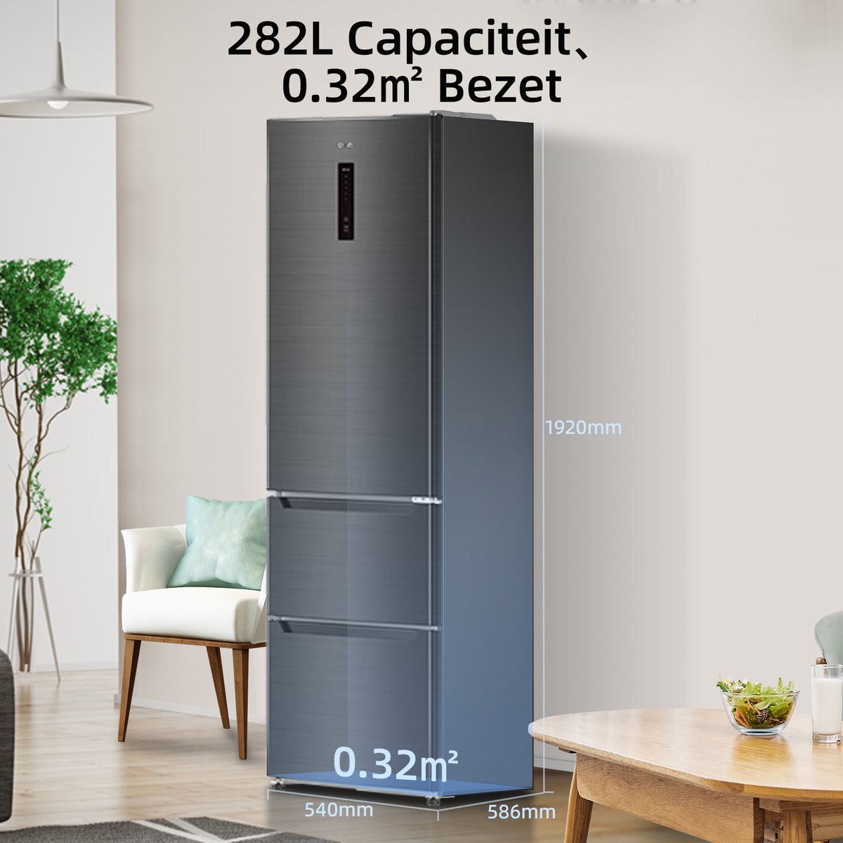 CHiQ CID282NEIBE review: stille 37 dB koel-vriescombinatie