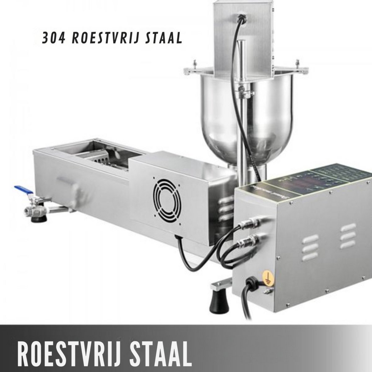 Commerciële Donut Maker - Volautomatische Donutmachine - 7L - 3 Vormen - Innerlijke Olietank review: hoge output voor horeca