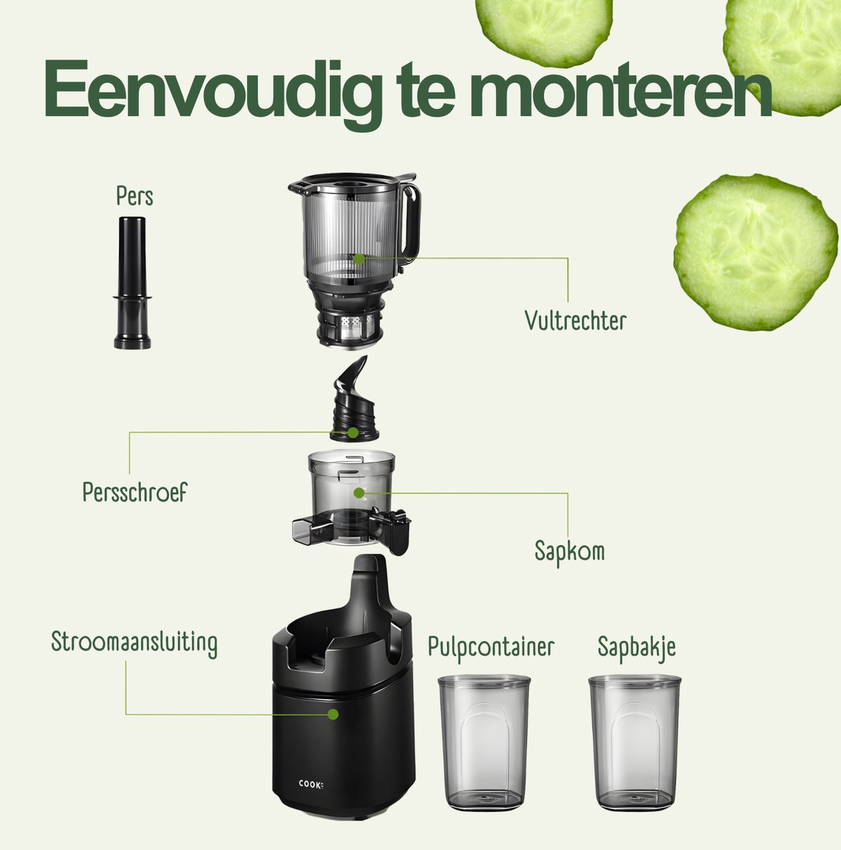 COOK-IT Slowjuicer XL review: koud persen, meer sapopbrengst