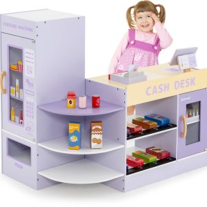 COSTWAY Kinderwinkel van hout met zijbalk review rollenspel kassa