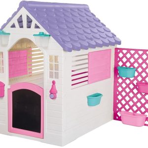 Dolu Garden Wit/Roze Speelhuisje met Accessoires 2578 test buiten