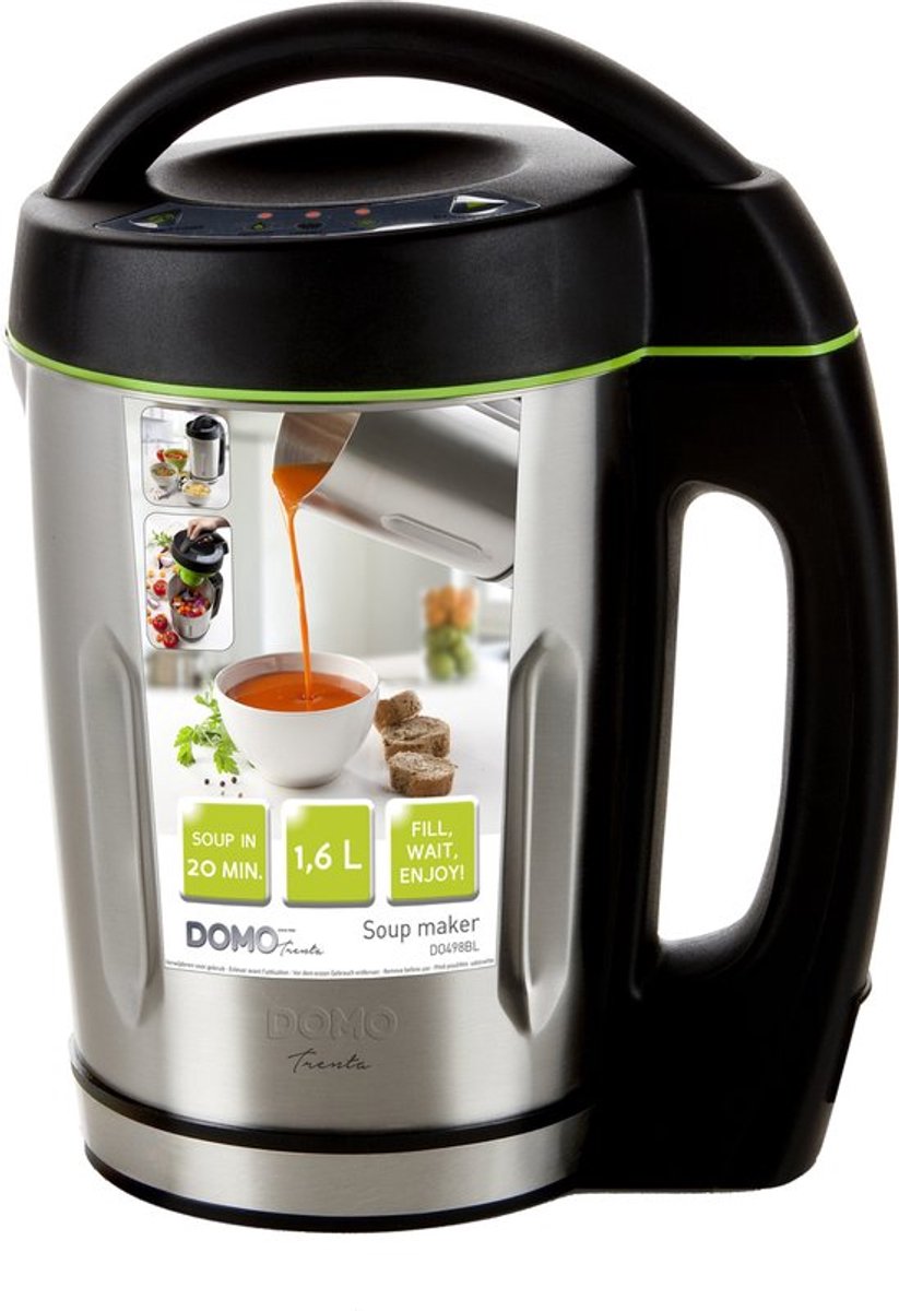 DOMO DO498BL Soepmaker Domo test: snel soep maken, blender