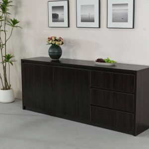 Dressoir melamine donker walnoot 200cm Cassie review tv-meubel