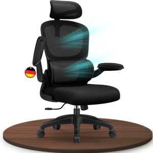 Elekiatech Ergonomische Bureaustoel - Bureaustoel met Opklapbare Armleuningen - Bureaustoelen voor Volwassenen - 150 Kg - Zwart review: rugpijnverlichting en kantoorstoel