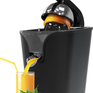 Elektrische Citruspers met Instelbaar Pulpfilter - 160W - 650ml - Sinaasappelpers -Zwart - Vivid Green review: snelle sapopbrengst en sterke prestaties